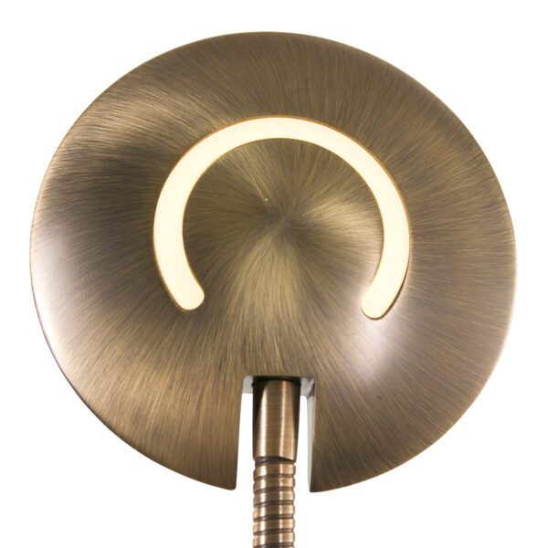 Steinhauer Tischleuchte Zenith in Bronze Detailansicht Leuchtenkopf