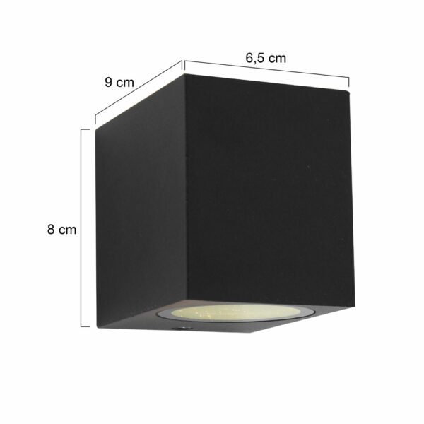 Liadomo Wand-Außenleuchte Cube mit eckiger Form Maße