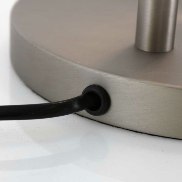 Steinhauer Tischleuchte Turound Flex in Stahl mit klarem Diffusor Detailansicht Leuchtenfuß