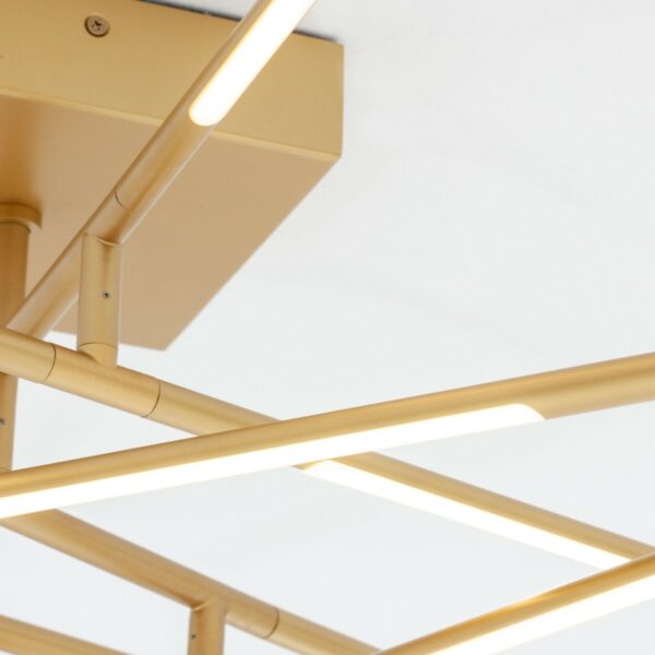 Nova Luce Deckenleuchte Raccio 6-armig in Gold Detailansicht
