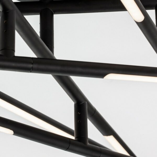 Nova Luce Deckenleuchte Raccio 6-armig in Schwarz Detailansicht