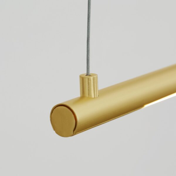 Nova Luce Pendelleuchte Elettra horizontal Gold Detail Schirm