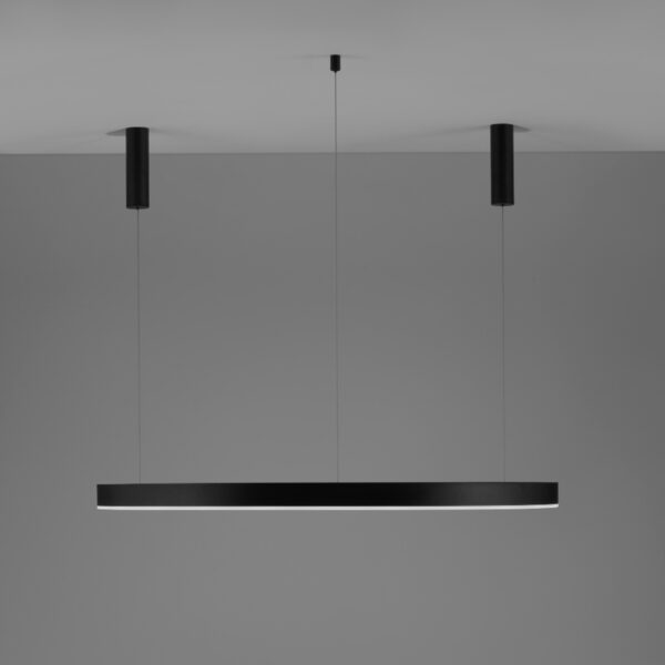 Nova Luce Pendelleuchte Motif mit 120 cm in Schwarz (Seitenansicht)