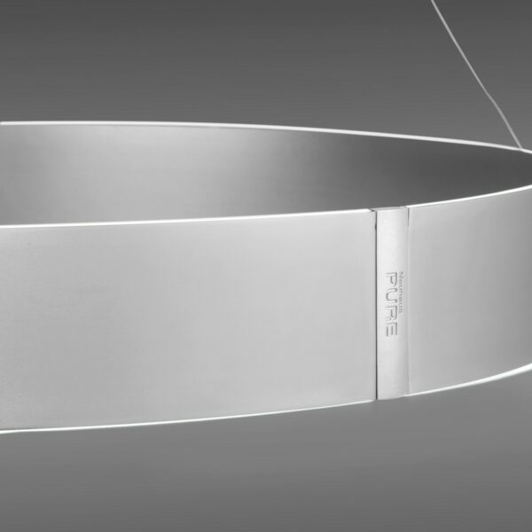 Paul Neuhaus Pendelleuchte Pure E-Clipse in Aluminium Detailansicht Schirm
