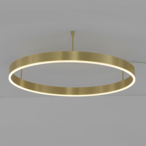 Nova Luce Deckenleuchte Motif in Gold mit 80 cm Wohnbeispiel