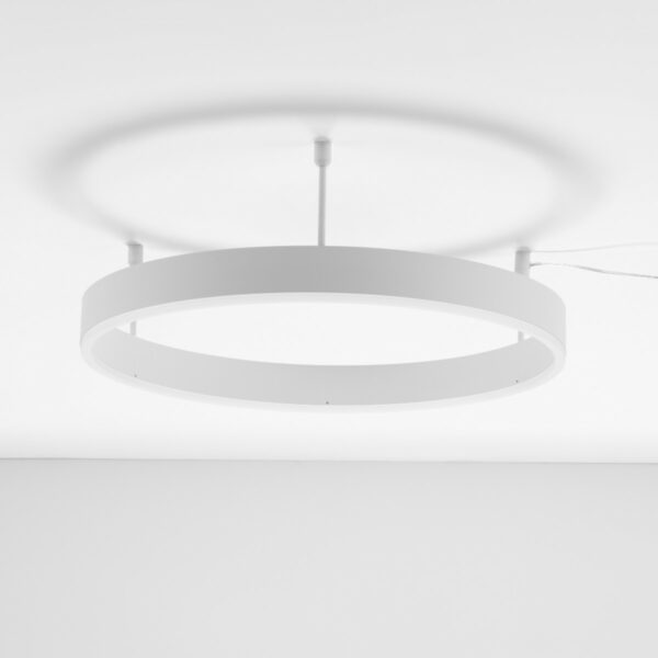 Nova Luce Deckenleuchte Motif in Weiß mit 60 cm Wohnbeispiel