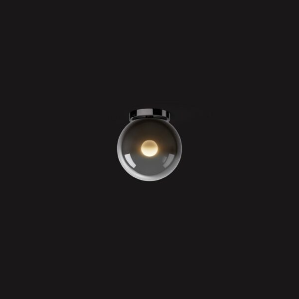 Occhio Deckenleuchte Luna piena up in Dark Chrome mit 20 cm Ambientebeispiel