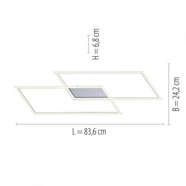 Paul Neuhaus Deckenleuchte Inigo LED (83x24 cm) Maße