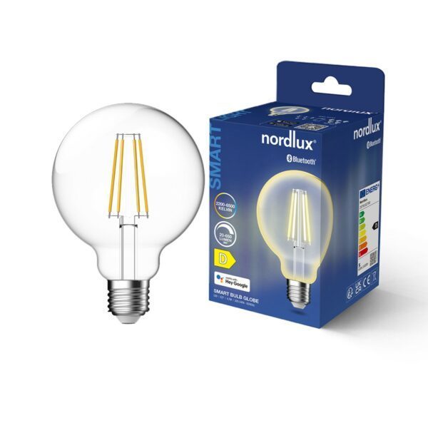 Nordlux Smart-LED-Filament Globe-Form klar E27 2200-6500 K