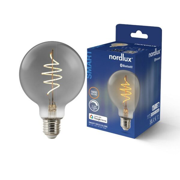 Nordlux Smart-LED-Filament Globe-Form Rauch E27