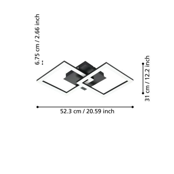 Eglo Deckenleuchte Paranday-Z Form 1 Maße