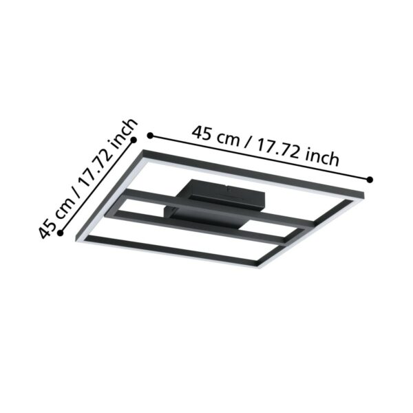 Eglo Deckenleuchte Calagrano-Z quadratisch (45 x 45 cm) Maße