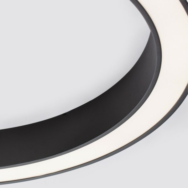 Nova Luce Deckenleuchte Morbido in Schwarz mit 60 cm Detailansicht