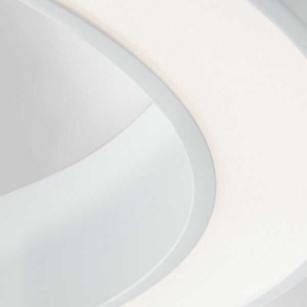 Nova Luce Deckenleuchte Morbido in Weiß mit 80 cm Detailansicht