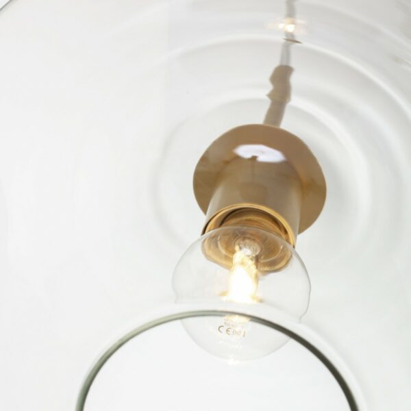 Nova Luce Pendelleuchte Prisma Form 3 Detailansicht Glasschirm