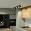 Top Light Deckenleuchte Puk Maxx Choice Move 4-flammig mit 125 cm in Schwarz matt Wohnbeispiel