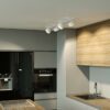 Top Light Deckenleuchte Puk Maxx Choice Move 4-flammig mit 125 cm in Weiß matt Wohnbeispiel