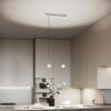 Top Light Pendelleuchte Puk Mini Choice Drop 2-flammig in Weiß matt/Chrom Wohnbeispiel