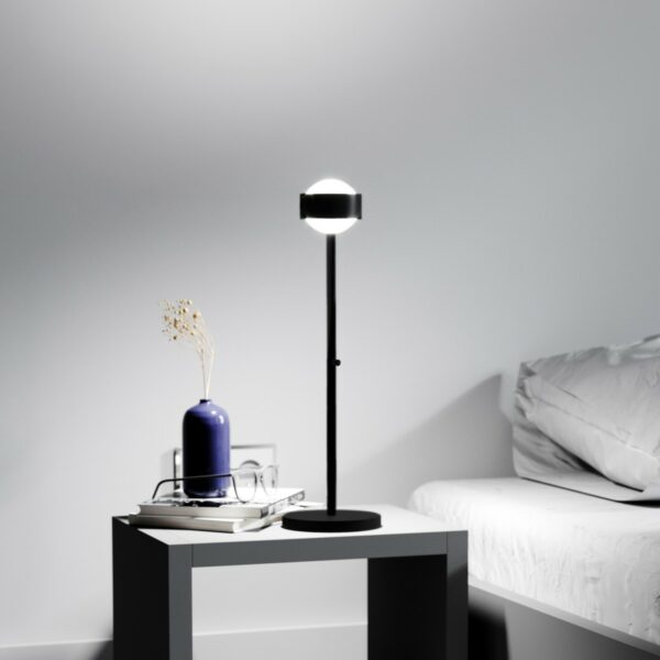 Top Light Tischleuchte Puk Mini Eye Table Black White Edition in Schwarz matt Wohnbeispiel