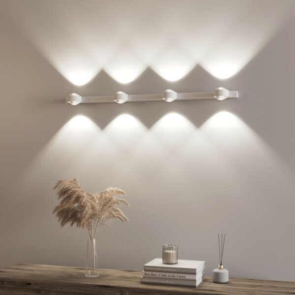 Top Light Wandleuchte Puk Mini Choice Wall 4-flammig in Weiß matt mit 100 cm Wohnbeispiel