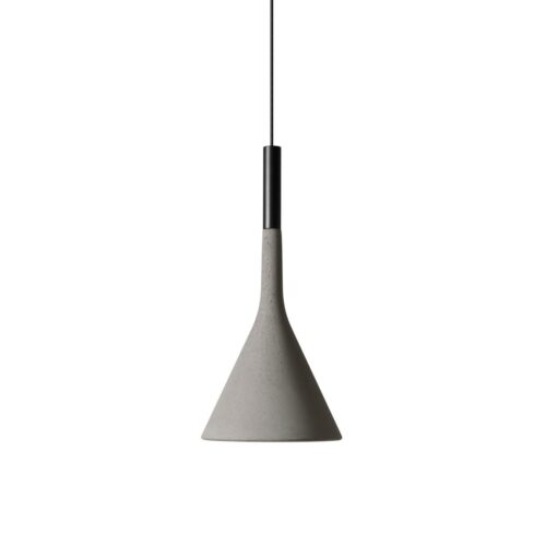 Foscarini Pendelleuchte Aplomb Outdoor in Grau (Grigio)/Schwarz