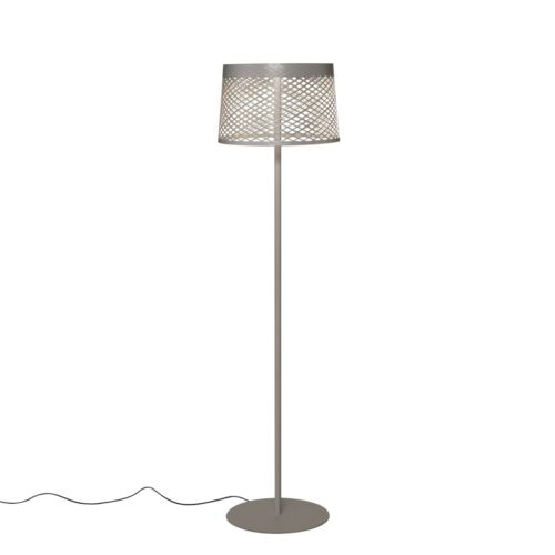 Foscarini Stehaußenleuchte Twiggy Grid Lettura in Grau-Beige