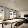 Bruck ALL-IN Schiene mit Cantara Glas Pendelelemente (19 cm) im Wohnbeispiel