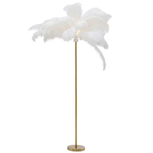 Kare Stehleuchte Feather Palm in Weiß